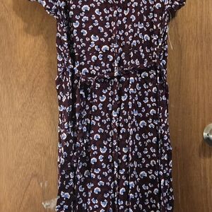 Charming Kids Floral Dress - Purple and Blue